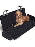 Waterproof Dog Car Seat Cover — Back Seat Protector with Armrest & Anchor Straps