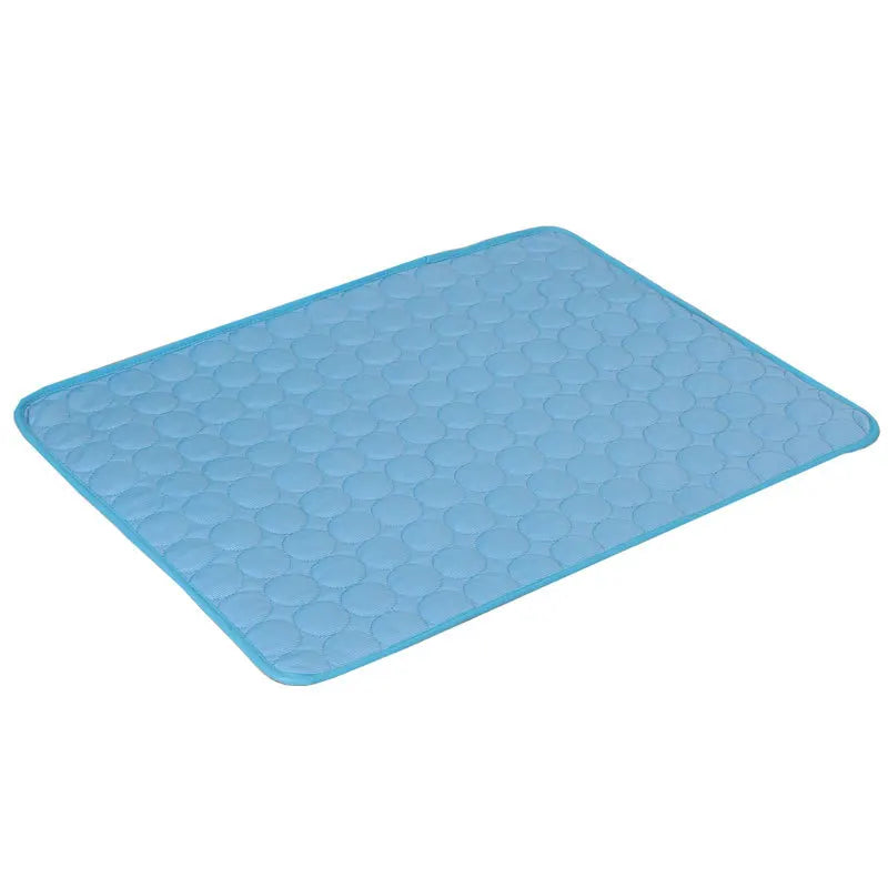 CoolPaws self-cooling mat for dogs and cats - blue - large size flat lay product photo