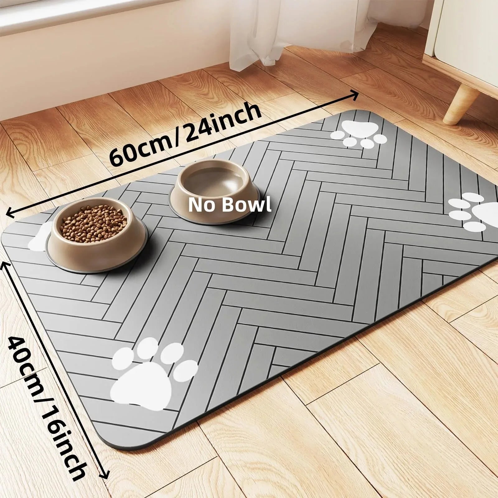 Pet Feeding Mat — Waterproof & Quick-Dry Food Bowl Mat for Dogs & Cats