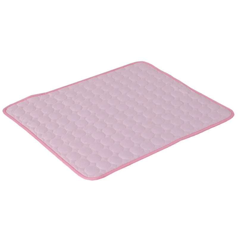 CoolPaws self-cooling mat for dogs and cats - pink - flat lay product photo