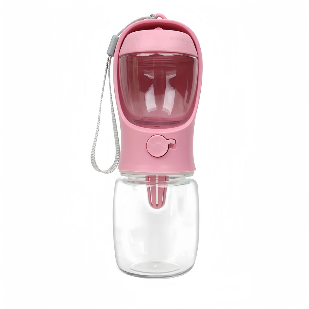 2-in-1 Portable Dog Water Bottle with Food Storage — Travel Pet Feeder
