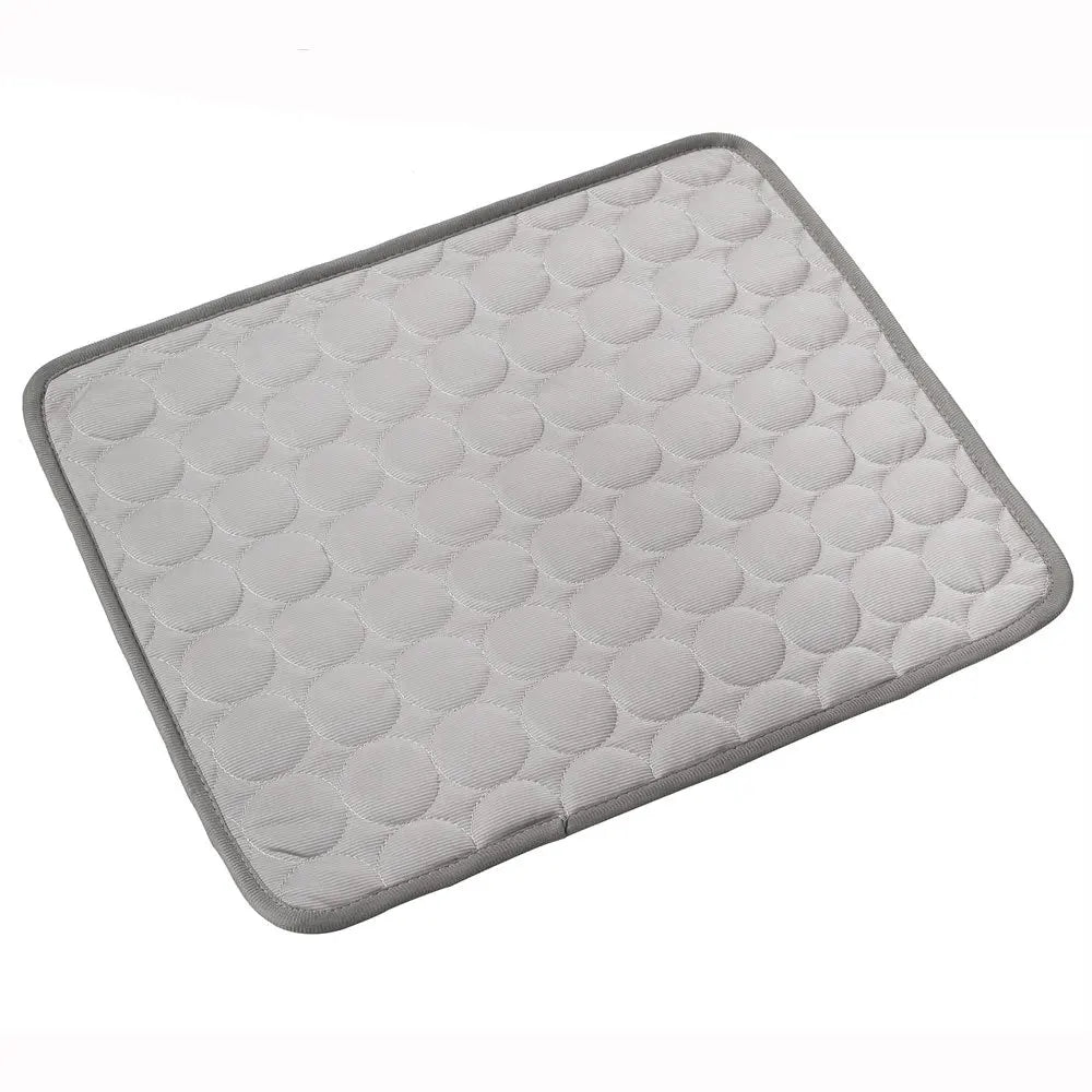 CoolPaws self-cooling mat for dogs and cats - light grey - small size flat lay product photo