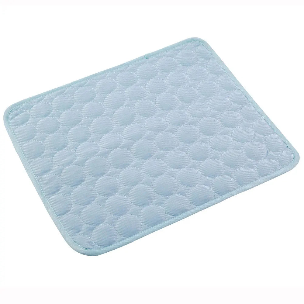CoolPaws self-cooling mat for dogs and cats - light blue - small size flat lay product photo