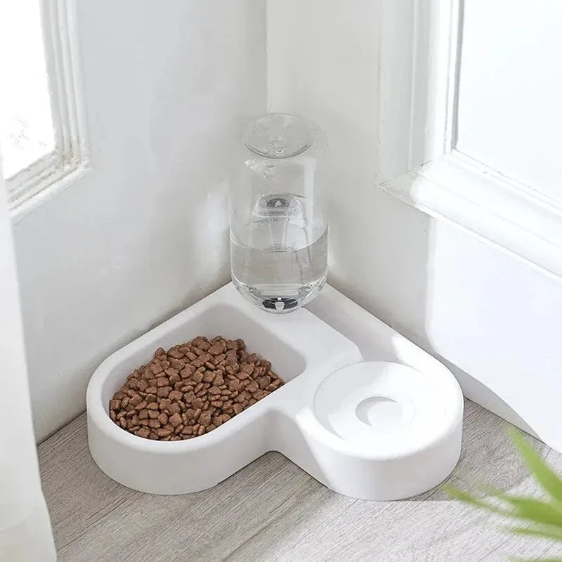 2-in-1 Automatic Pet Water & Food Bowl — Self-Refilling Dog & Cat Feeder