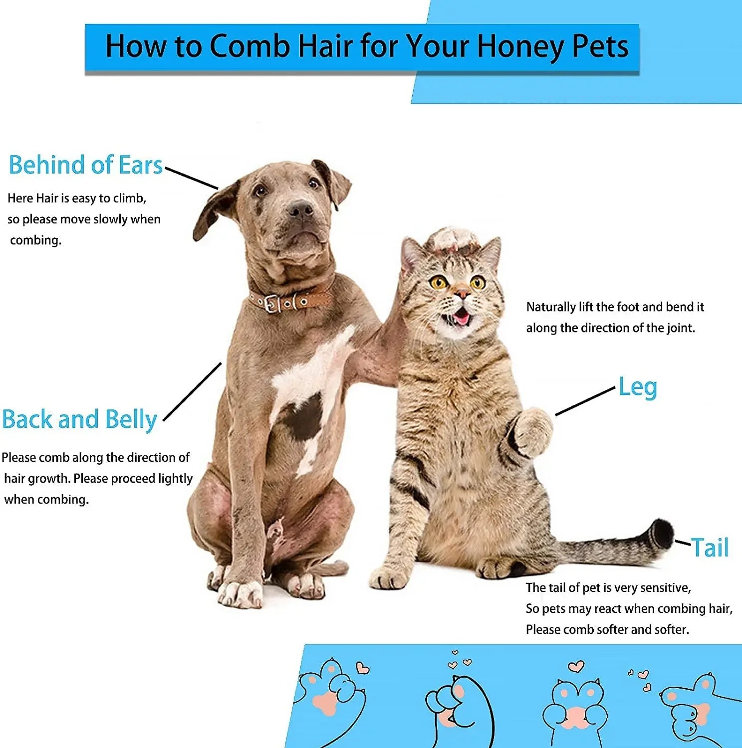 Self-Cleaning Pet Grooming Brush — Dog & Cat Hair Remover with Massage Pins