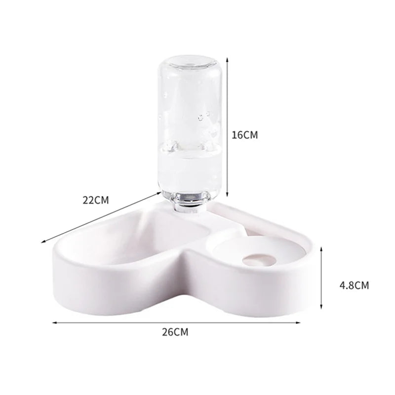 2-in-1 Automatic Pet Water & Food Bowl — Self-Refilling Dog & Cat Feeder