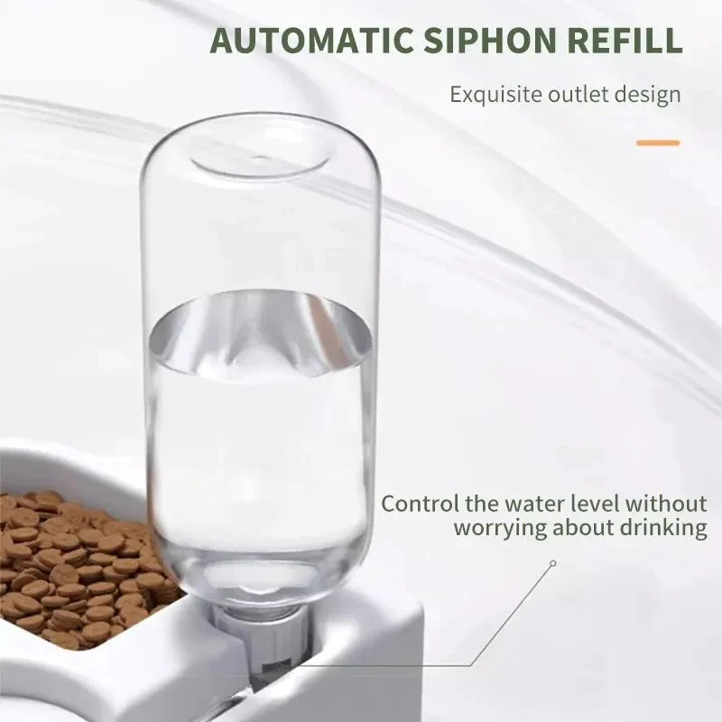 2-in-1 Automatic Pet Water & Food Bowl — Self-Refilling Dog & Cat Feeder