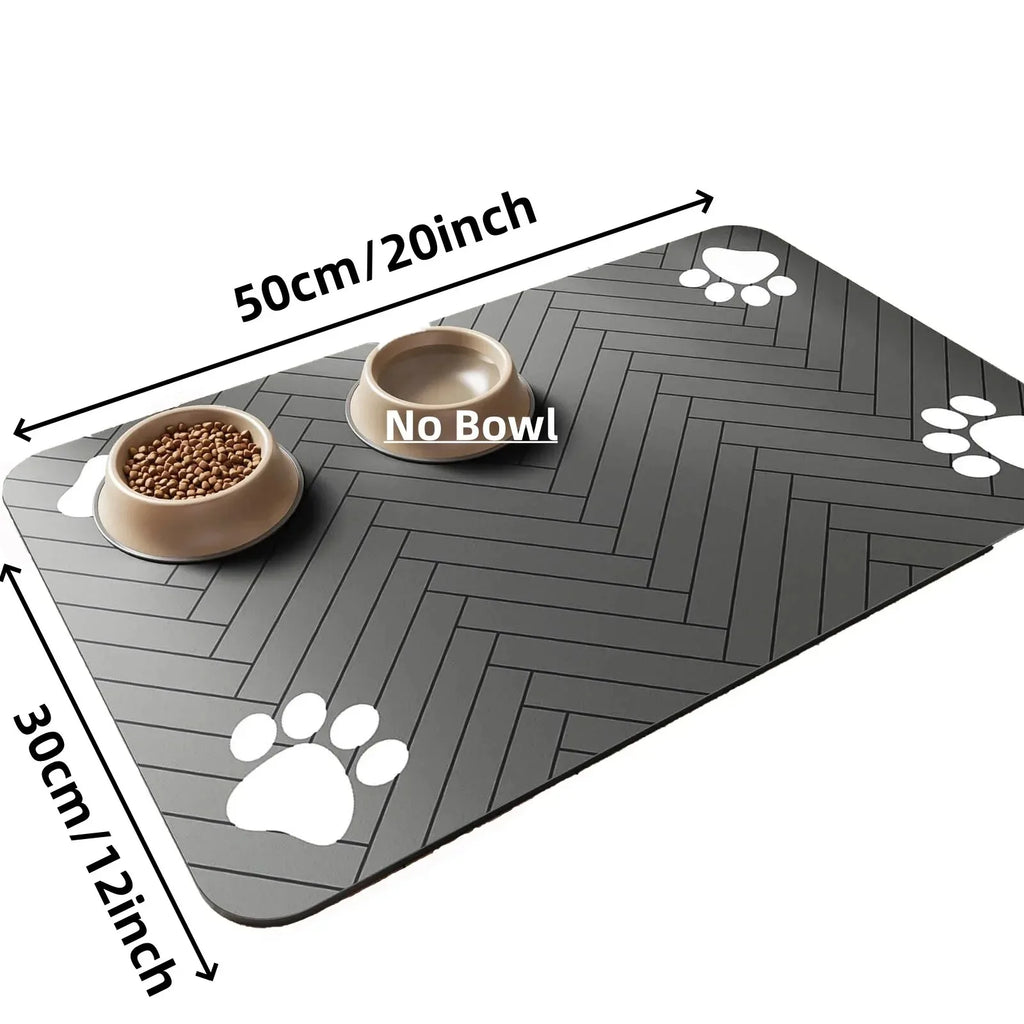 Pet Feeding Mat — Waterproof & Quick-Dry Food Bowl Mat for Dogs & Cats