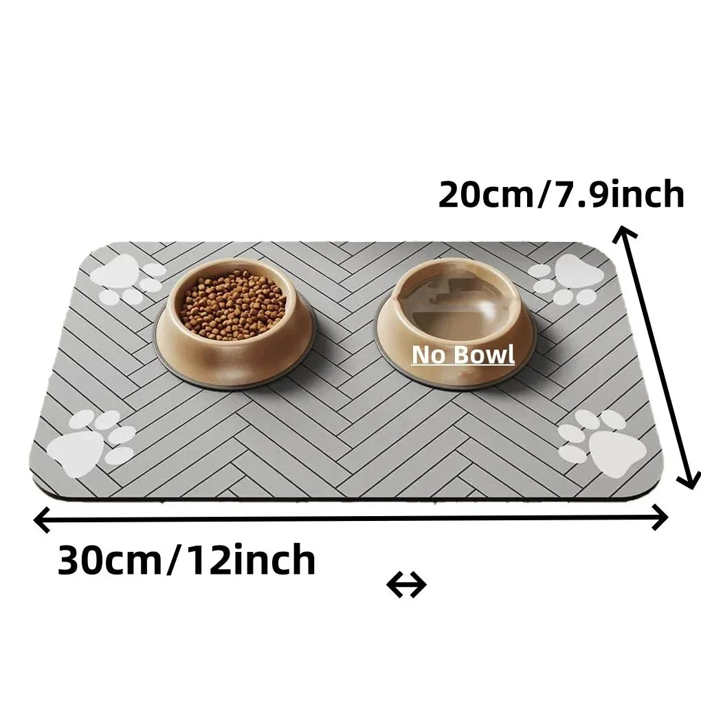 Pet Feeding Mat — Waterproof & Quick-Dry Food Bowl Mat for Dogs & Cats