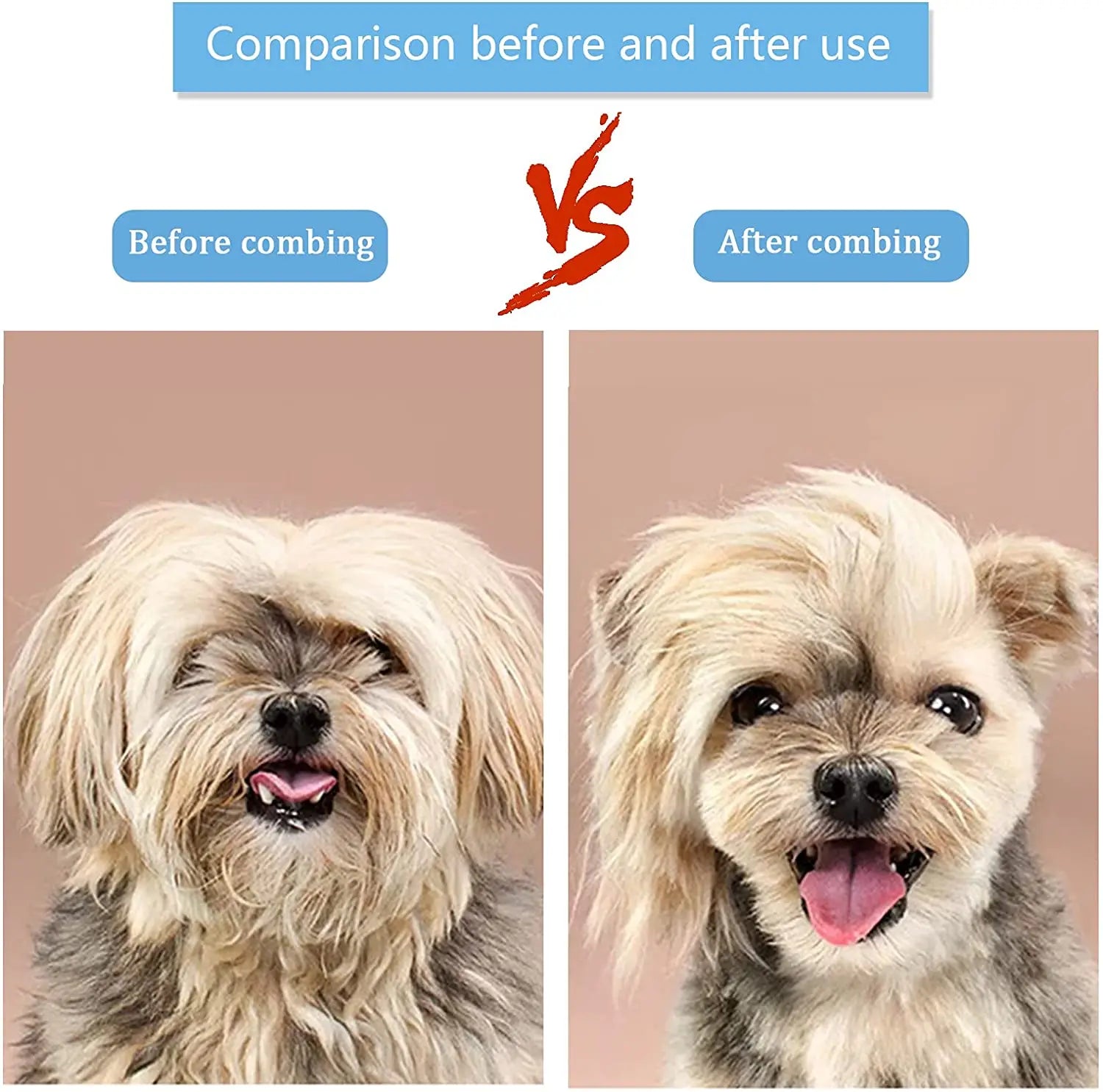 Self-Cleaning Pet Grooming Brush — Dog & Cat Hair Remover with Massage Pins