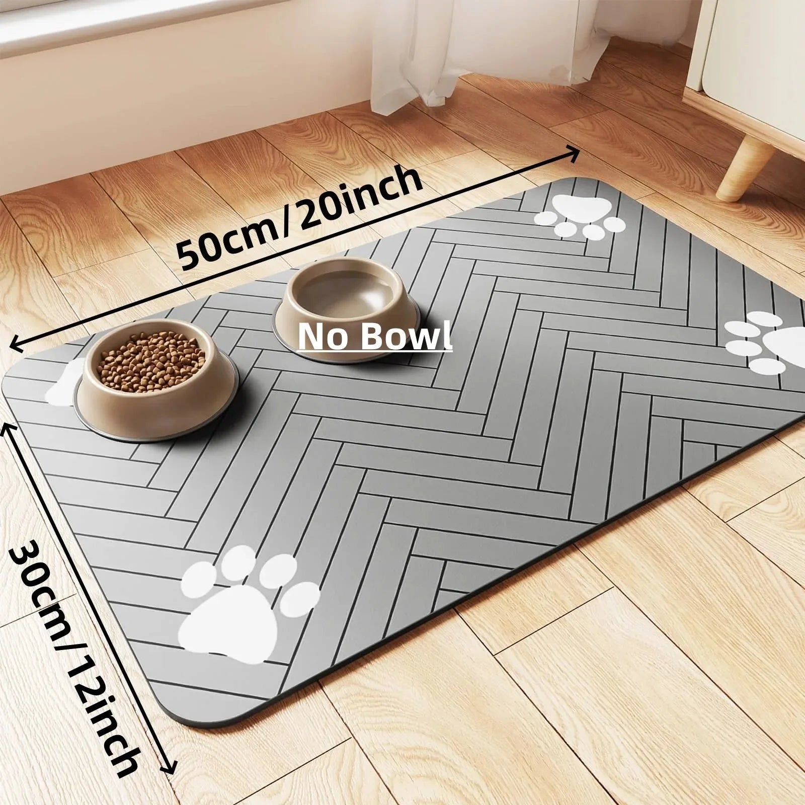 Pet Feeding Mat — Waterproof & Quick-Dry Food Bowl Mat for Dogs & Cats