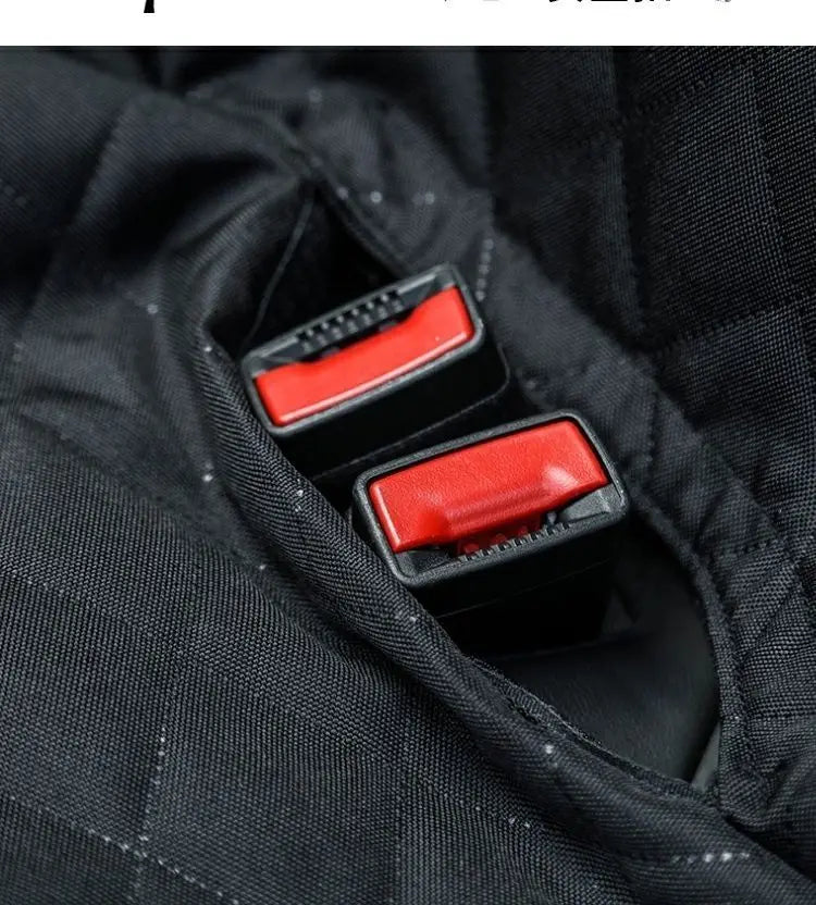 Waterproof Dog Car Seat Cover — Back Seat Protector with Armrest & Anchor Straps